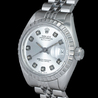 Rolex Datejust 26 Customized Argento Jubilee 6924 Silver Lining Diamonds - Double Dial